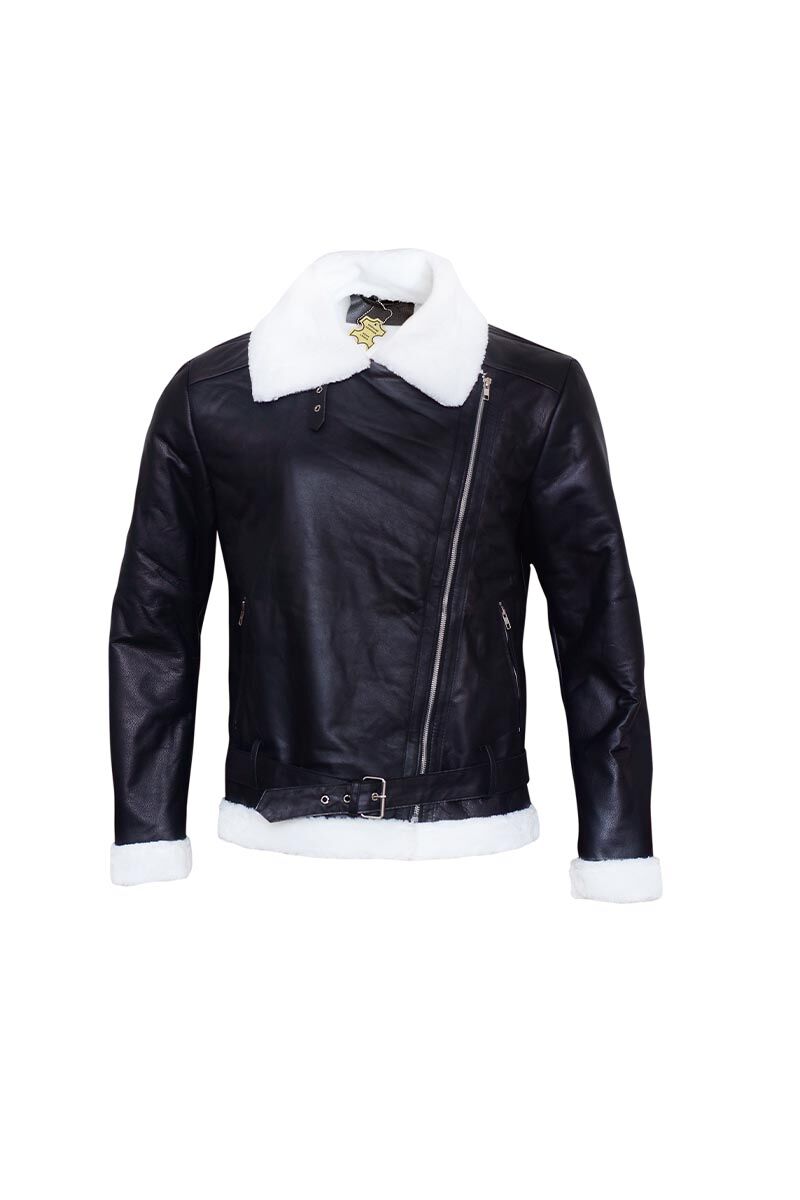 Hip length cheap leather jacket